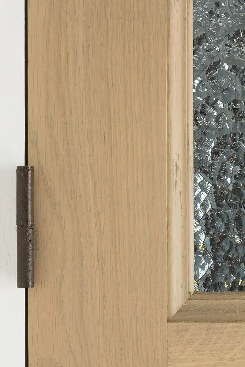 Dubbele deur M1G massief eik met grof oceanic glas in Aspelare, gemaakt en geplaatst door Jacobs Binnendeuren (foto 5 van 6)